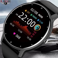 《Ready stock》LIGE New Smart Watch Men Full Touch Screen Sport Fitness Watch IP67 Waterproof Bluetooth For Android ios smartwatch Men + box