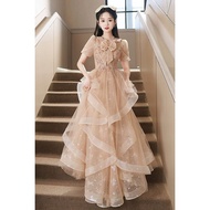 2024 High End Banquet Sequins Glitter Long Evening Dress Fashion Formal Fairy Ball Gown For Adult De