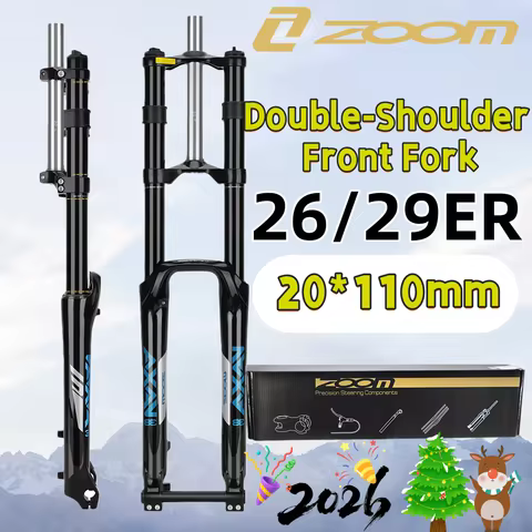 ZOOM Bicycle Front Fork 26/27.5/29in For MTB Downhill Double Shoulder Shock Absober Damping Adjust S