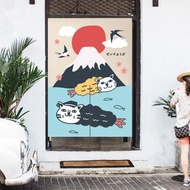 貓 富士山 門簾 炸蝦