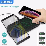 CHOETECH ที่ชาร์จแบตไร้สาย แท่นชาร์จแบต ชาร์จเร็ว 10W Qi Dual Wireless Charger 5 Coils Fast Charging Pad Compatible for iPhone13 12 11 X XS Max for Huawei xiaomi Samsung S8 S9 S10 New AirPods