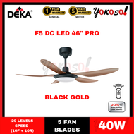 DEKA F5DC  LED PRO 46" CEILING FAN I DC MOTOR I 10 SPEED FORWARD + 10 REVERSE