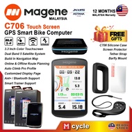 [2026 New Model]MAGENE C706 GPS Smart Cycling Touchscreen Bike Computer Cycling Meter with Map Navig