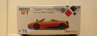 Mini GT 78 RHD Pagani Huayra Roadster Arancio Saint Tropez