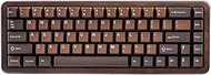 YUNZII WOOD68 Wireless Mechanical Keyboard,65% Layout Wood Gaming Keyboard, BT/2.4G/USB-C,RGB Backli
