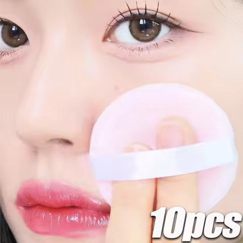 5/10pcs Powder Puff Round Cosmetic Puff Soft Makeup Sponge for Face Eye Contouring Washable Velvet P