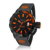 MAX Scuba Orange-Black Steel Silicone Men's Watch 44mm 5-MAX694