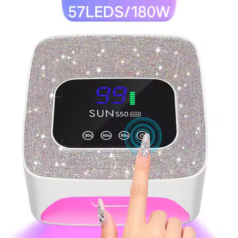 DianaBeauty 180W Rechargeable UV LED Nail Lamp 57 LEDS Cordless Gel Polish Drying Lamp For Manicure 