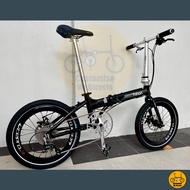 Fnhon Blast 20” • Big Tank • Shimano 10 Speeds Tiagra • Litepro • Schwalbe Big Apple • Foldable Folding Fold Folding Bicycle Bike • Glossy Black • Master Velocity Tornado Gust Dahon Tern Bifold  • Customise My Bicycle •