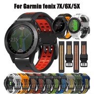 22/26mm Smart Watch Silicone Band For Garmin Fenix 7 7X 6X 6 Pro 5 5X Plus 3 3HR 945 Epix Gen 2 Enduro Quickfit Bracelet Straps
