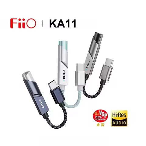 FiiO JadeAudio KA11 USB DAC AMP Hi-Res Audio Type-C /LT to 3.5mm Adapter USB Dongle DAD256 for Andro