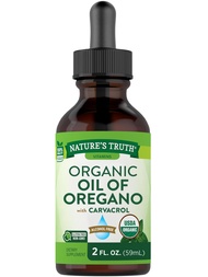 Nature's Truth Oil of Oregano Organic Liquid Drops | 2 fl oz | Mediterranean and Wild Oregano Supple