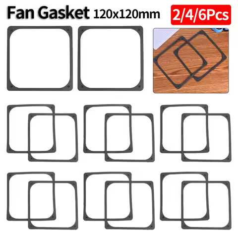 2/4/6 Pack Silicone Shock Proof Absorption Pad 120x120mm Anti Vibration Silicone Rubber Fan Gasket f