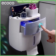 Ecoco Bathroom Tissue Box Wall Mounted Paper Towel Holder with Drawer Toilet Roll Holder Waterproof