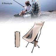 [P Prettyia] Folding Chair Camp Chair Portable Camping Chair for Mountaineering Yard Lawn