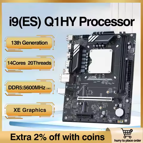 DIY Gaming Computer Motherboard with Onboard 13th Kit Interposer Core CPU Q1HY ES 0000(Refer to i9 1