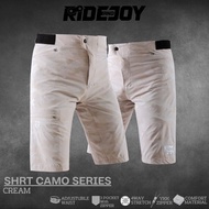 SHRT CAMO SERIES (cream) - men's premium cycling sports pants RIDE AND JOY short pants stretch MTB D