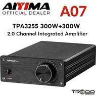 AIYIMA A07 TPA3255 300Wx2 HiFi Integrated Amplifier Official local stock SG/UK plug
