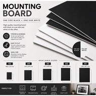 Black Mounting Board (One Side Black, One Side White) - A5/A4/A3/A2/A1 size
