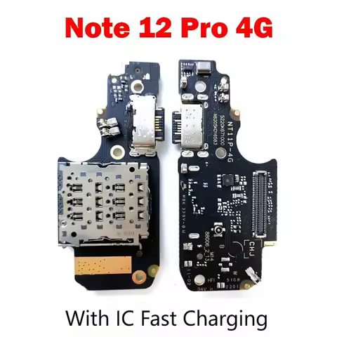 For Redmi Note 12 Pro 4G USB Charging Port Dock Connector Charger Board Microphone Module Flex Cable