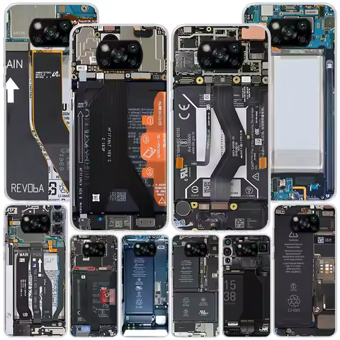 Motherboard Circuit Funny Pattern Phone Case For Xiaomi Poco M8 X7 X6 X5 Pro M7 F7 Ultra X3 Redmi 15