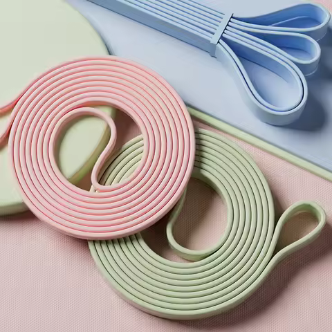 WOSWEIR-Ladies Silicone Fitness Stretch Band for Yoga Resistance Training Tensile Stretching Pull-Up