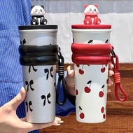 GANTUNGAN Free Panda Motif Stainless Steel Tumbler Hanger SUS 316 710ml BPA FREE Stainless Steel Dri