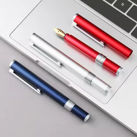 Majohn N1 Mini Silver Fountain Pen Aluminum Alloy Steel Extra Fine/ Fine 0.38/0.5mm Pocket Short Ink