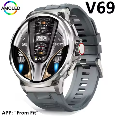 Da Fit V69 1.85 Inch HD Bluetooth Call Smart Watch Men Sports Fitness Tracker Heart Monitor 710mAh S