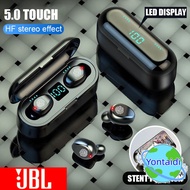 🔥 【Readystock】 + FREE Shipping🔥Hot selling JBL F9 TWS Earphone Wireless Earbuds Bluetooth 5.0 Headset Touch Control LED Display Waterproof 2000mAh Charger Box