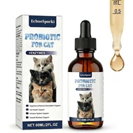 Cat Probiotics for Digestive Support - Liquid Probiotics for Cats with Digestive Enzymes & Natural E