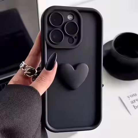 Cute 3D Love Heart Case for VIVO Y22S Y33S Y32 Y31 Y51 Y21 Y21S Y15A Y15S Y01 Y20 V27 V25 V23 Pro V2