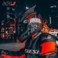 HNJ Full Face Helmet Black Visor Replaceable Murah Malaysia COD Motorcycle Motor