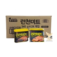 【批发】 韩国乐天OK午餐肉 Korea Lotte OK Luncheon Meat【Wholesale】340g X 24 cans （包装只供参考 货是一样包装会不一样)