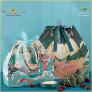 (MOQ:10pcs) Cute Cartoon Dragon Boat Festival Gift Bag With Ribbon / Handmade Rice Dumplings Wrapping Bag / Large Capacity Zongzi DIY Package Bag / Festival Souvenir Doorgifts Bag 2024新款端午节粽子礼品袋 手提粽子伴手礼袋