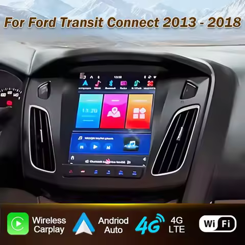 9.7 inch Car Radio Carplay Screen For Ford Tourneo Connect Transit Connect 2013-2018 Android 14 Auto