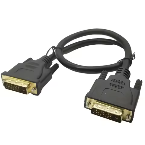 DVI Cable 1080p 3D Gold Plated Plug Male-Male DVI TO DVI 24+1 PIN cable 0.5M for LCD DVD HDTV XBOX M