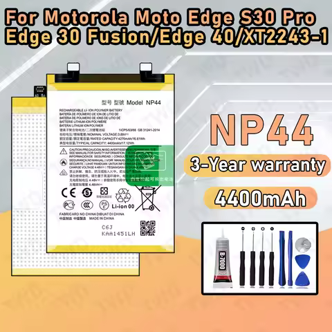 NP44 Large capacity Battery For Motorola Moto Edge S30 Pro/Edge 30 Fusion/Moto Edge 40 batteries New