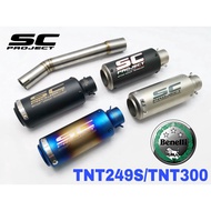 Exhaust SC Project Benelli TNT249S 2020 TNT300 Muffler Ekzos Tabung Full System Accessories Stainles
