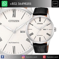 【最佳入門機械錶】CITIZEN 40MM 日曆星期 白面大羅馬字 皮帶自動機械錶  NH8350-08A 100% 全新 持商業登記|正品正貨 一年保修