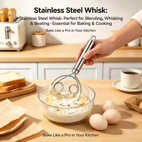 Stainless Steel Flour Mixer, Manual Dough Mixer, Kneading Tool, Flour Mixing Stick