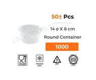 (30/50Pcs) R1000/1200/2500/3000 BIG Round Container PP Large/Disposable Plastic Food Container