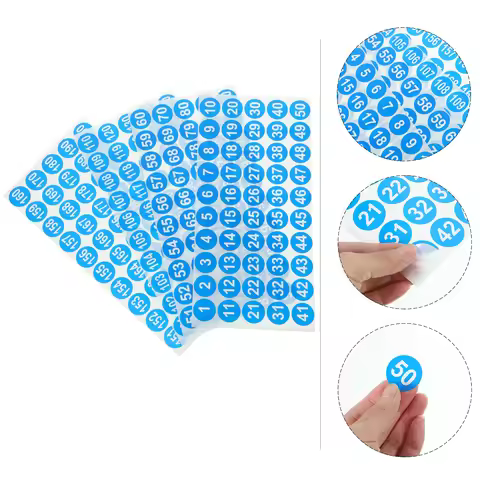 8Sheets Number Stickers Self Adhesive Number Labels for Classification Organizing Storage Cabinet Ja