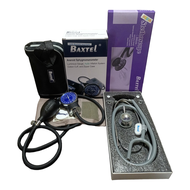 PEDIA Baxtel Aneroid Sphygmomanometer Blood Pressure Monitor With Deluxe Stethoscope Gray