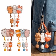 BOLSAED 3 Pcs Set Animal Keychain, Mini Resin Magnetic Snap Keychain, Charms Cartoon Magnetic Keycha