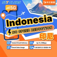 SCT Indonesia SIM Card High-Speed Internet 1-15days Daily 500MB-20GB Data Unlimited Indonesia Travel
