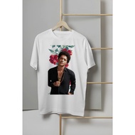 VINTAGE BRUNO MARS FLOWER RED T-SHIRT