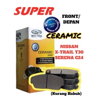 NISSAN X-TRAIL T30、SERENA C24 FRONT/DEPAN CERAMIC BRAKE PADS BEST FORM PN1211M-01（kurang habuk）