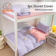 Dansunreve Plaid Grid Quilt Cover Plain Duvet Cover with Zip Student Dormitory Single Duvet Cover Qu