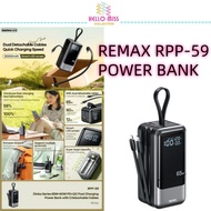 REMAX RPP-59 20000mAh DINBA SERIES PD65W + QC60W POWERBANK WITH BUILD IN CABLE LCD DISPLAY POWERBANK